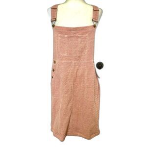 Polagram TerryCloth Gingham Style Overall Dress Women's Large New With Tags